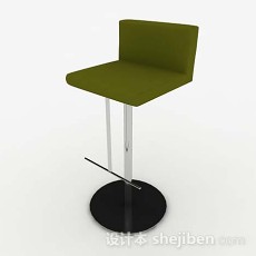 休闲简约绿色吧台椅3d模型下载
