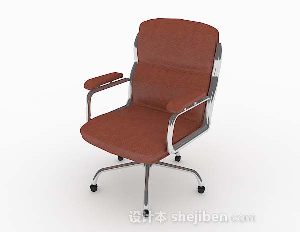 现代风格棕色高档休闲椅子3d模型下载