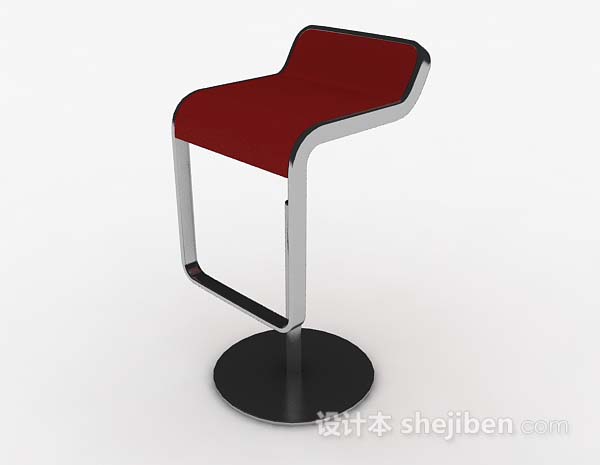 现代风格现代红色休闲椅子3d模型下载