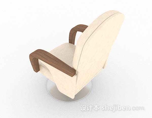 设计本黄色现代办公椅3d模型下载