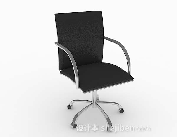 现代黑色办公椅3d模型下载