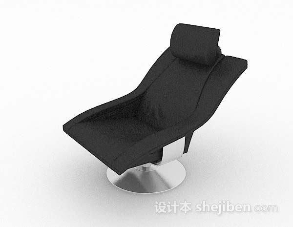 现代风格现代简约黑色休闲椅3d模型下载
