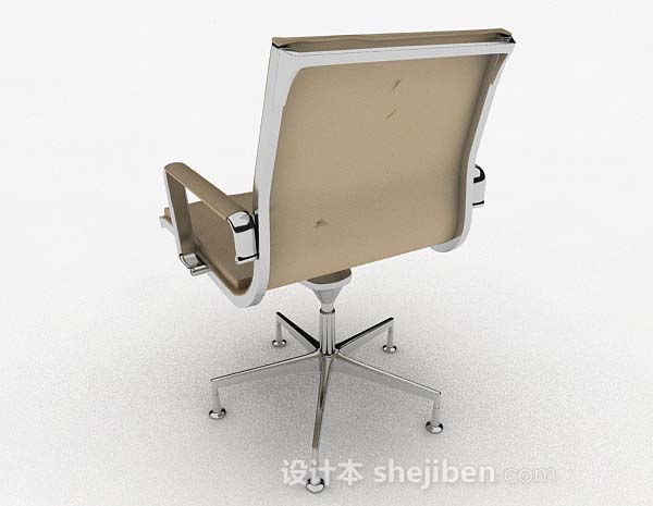 设计本棕色家居休闲椅3d模型下载