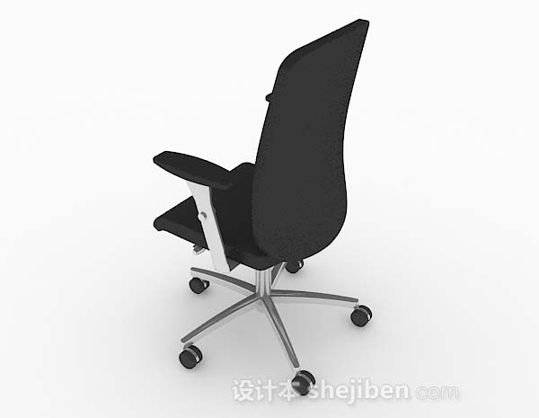 设计本黑色简约办公椅3d模型下载