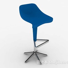 简约蓝色休闲椅子3d模型下载