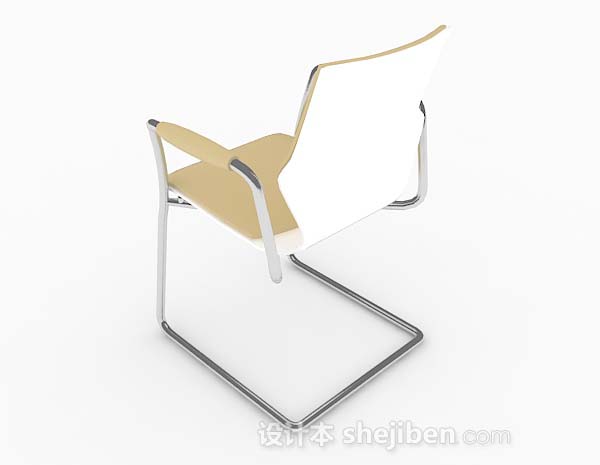 设计本现代简约黄色家居椅3d模型下载
