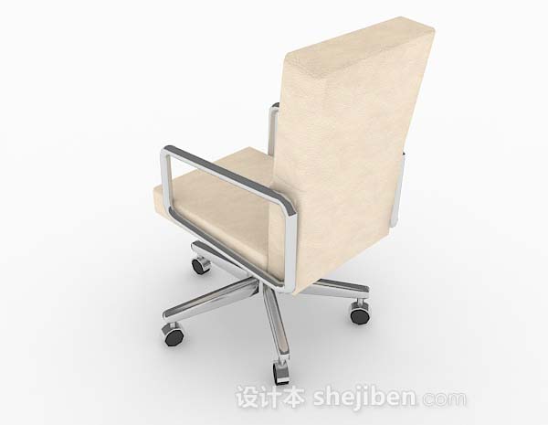 设计本黄色简约休闲椅3d模型下载