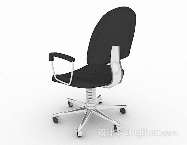 设计本现代黑色办公椅3d模型下载