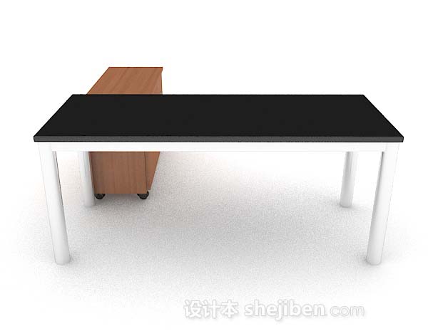 免费简单黑色桌子3d模型下载