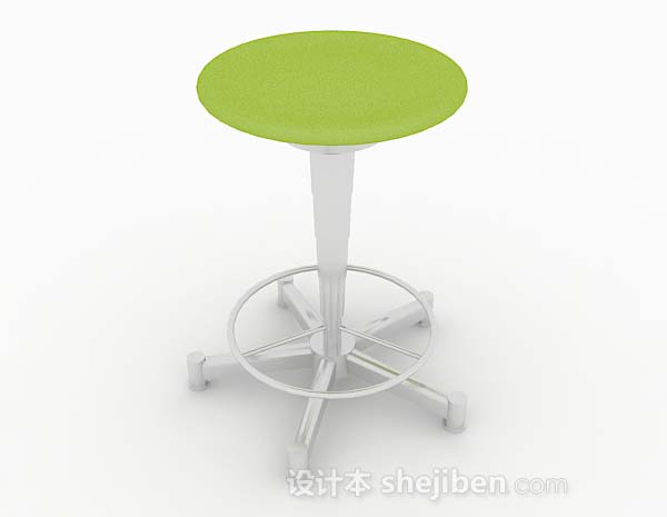 现代风格现代简约绿色凳子3d模型下载