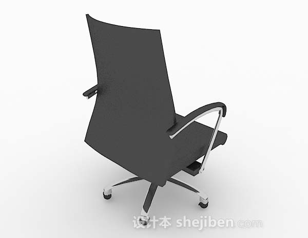 设计本简约现代休闲黑色椅子3d模型下载
