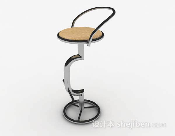 免费现代简约吧台高椅3d模型下载