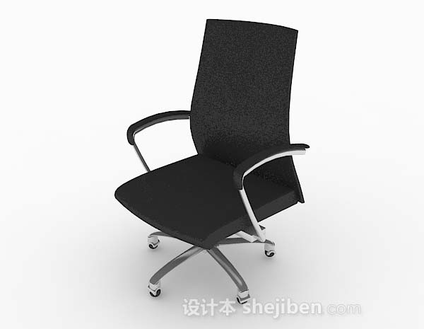 现代风格黑色简约办公椅3d模型下载