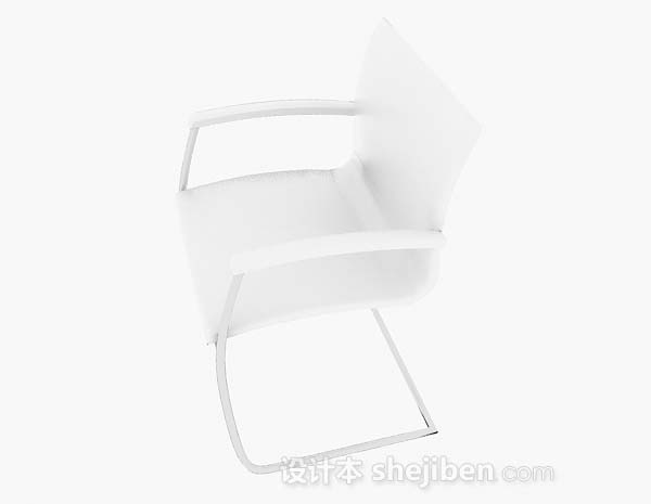 免费白色现代简约家居椅子3d模型下载