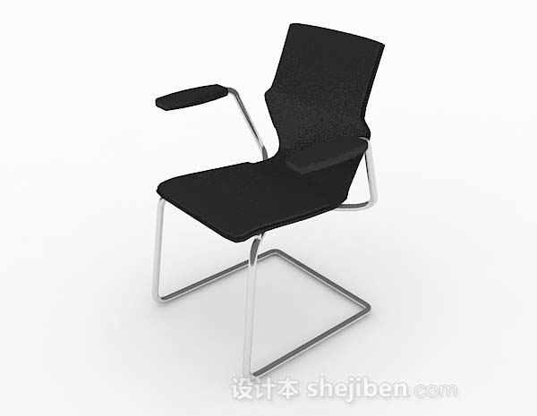 现代风格现代黑色简约椅子3d模型下载