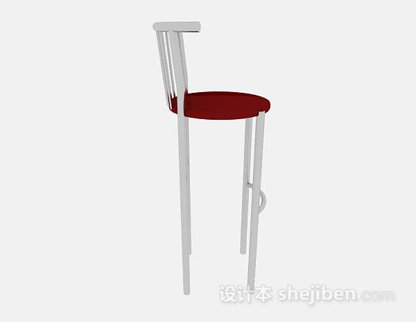 设计本现代简约高脚休闲椅3d模型下载