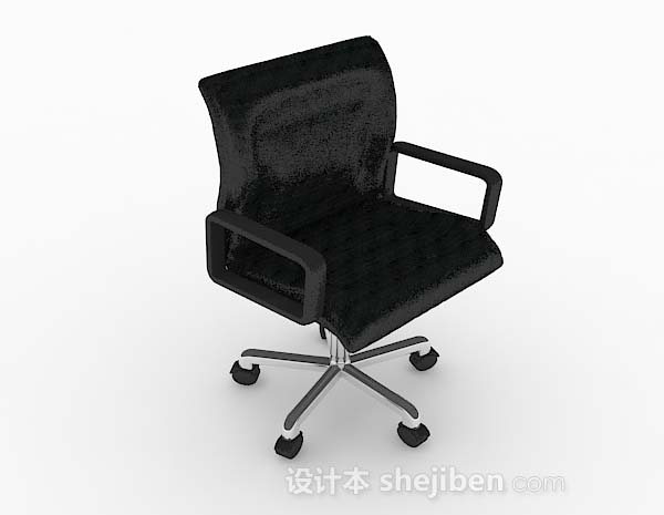 现代简约黑色办公椅子3d模型下载