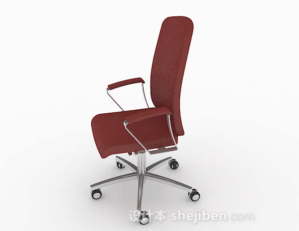 设计本轮滑式红色办公椅子3d模型下载