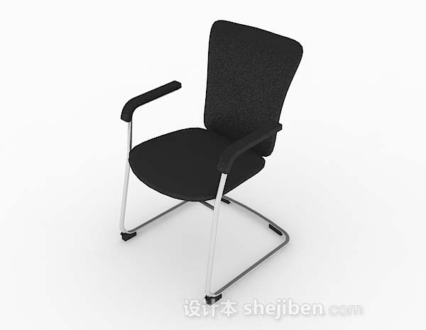 现代风格现代简约黑色椅子3d模型下载