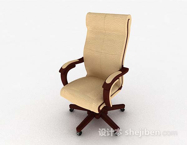 现代个性黄色家居椅子3d模型下载