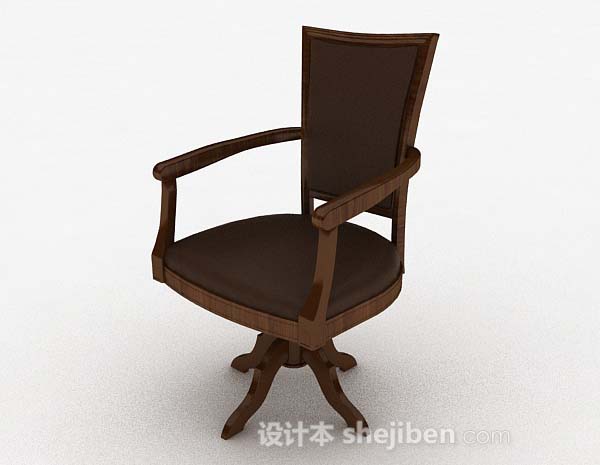 棕色木质家居椅子