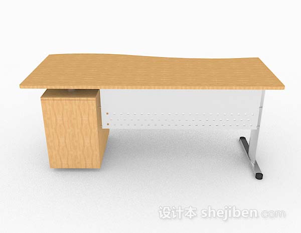 现代风格黄色家居书桌3d模型下载