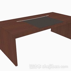 木质办公书桌3d模型下载