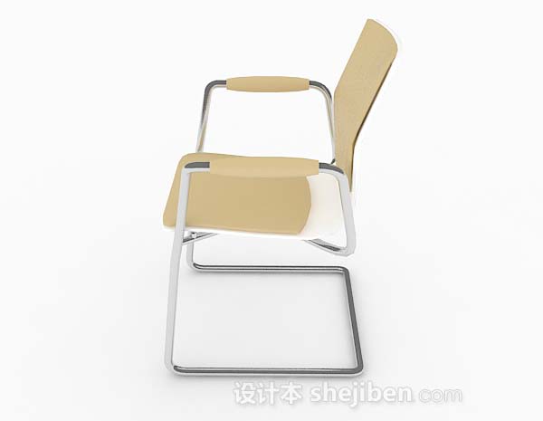 免费现代简约黄色家居椅3d模型下载