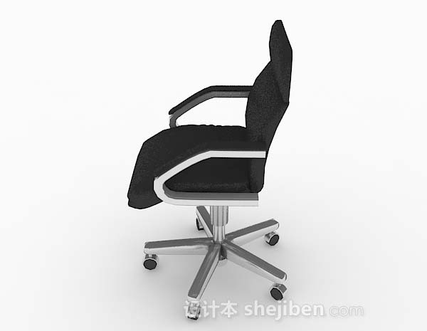 设计本现代黑色休闲椅3d模型下载