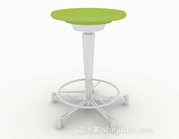 免费现代简约绿色凳子3d模型下载