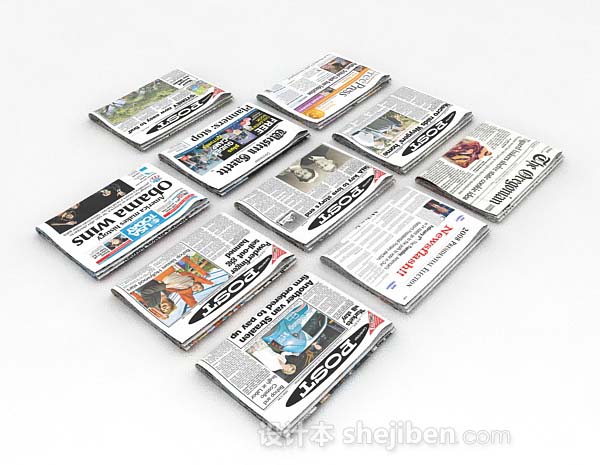 设计本外国报纸3d模型下载