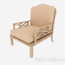 现代黄色单人沙发3d模型下载