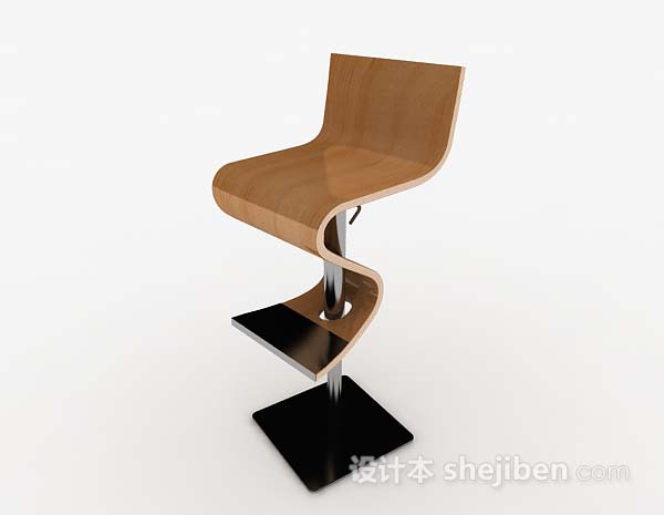 免费现代个性棕色吧台椅3d模型下载