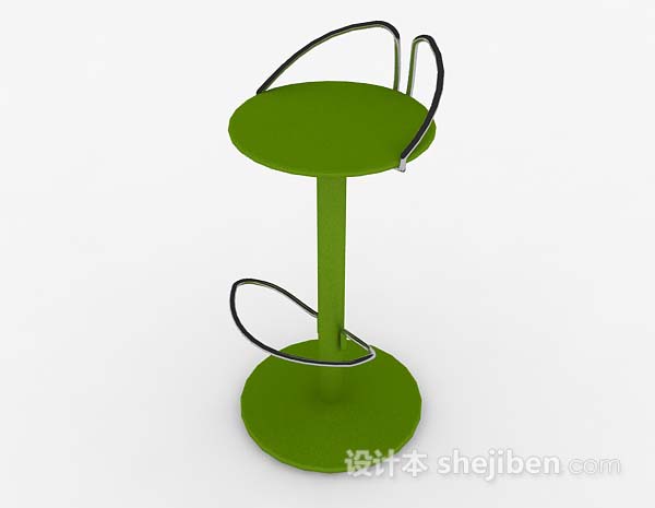 现代风格现代绿色简约吧台椅3d模型下载