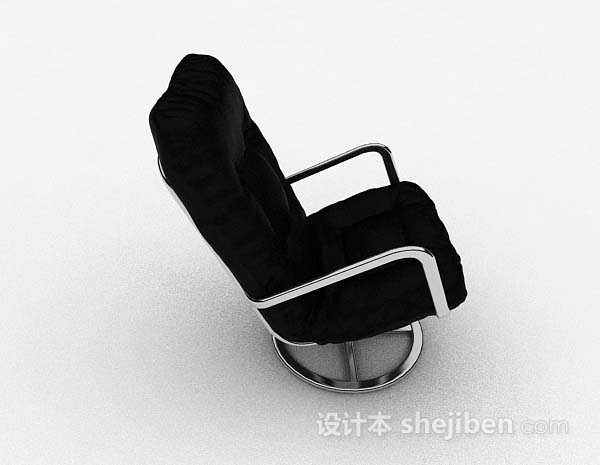 免费黑色简单家居椅子3d模型下载