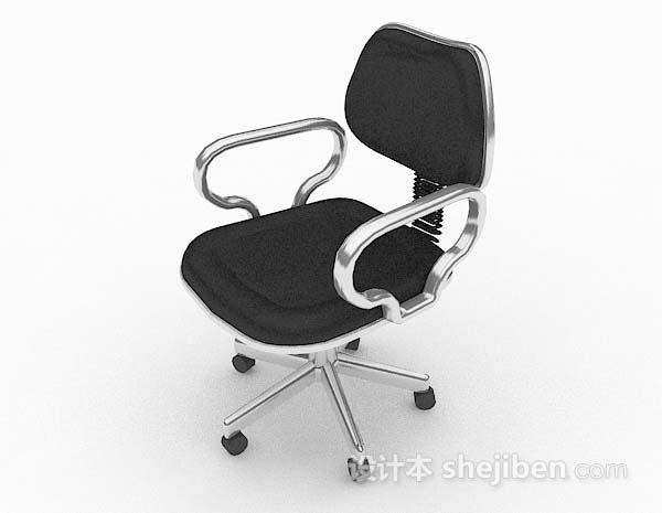 现代风格书房轮滑式椅子3d模型下载