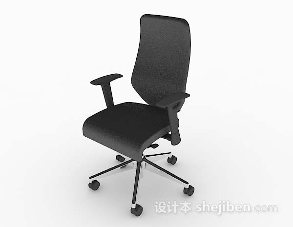 现代风格黑色简单办公椅子3d模型下载