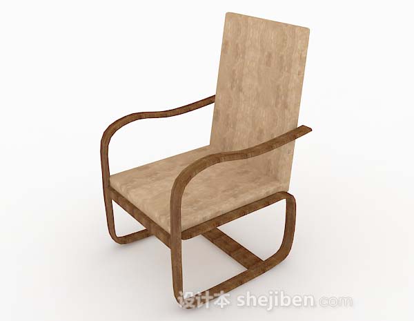 现代风格现代简约棕色休闲椅子3d模型下载