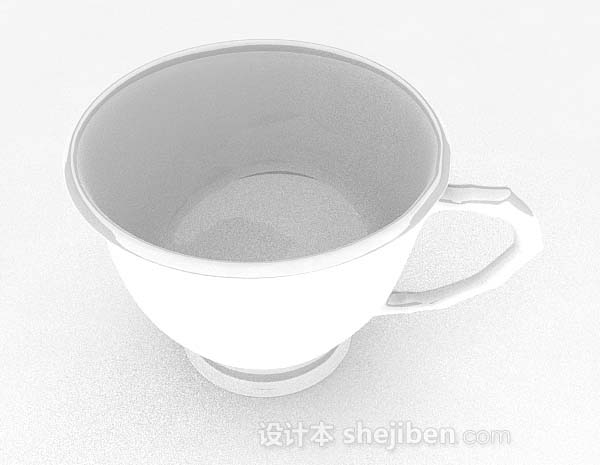 设计本白色简单杯子3d模型下载