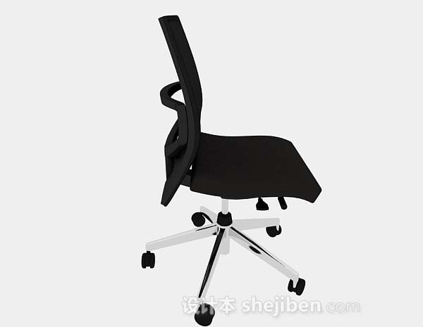 免费黑色简约休闲椅子3d模型下载