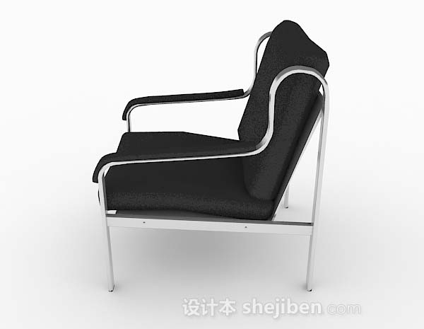 免费现代简约黑色椅3d模型下载