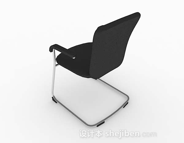 设计本现代简约黑色椅子3d模型下载