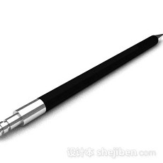 黑色自动铅笔3d模型下载
