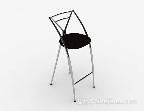 现代个性简约黑色休闲椅3d模型下载