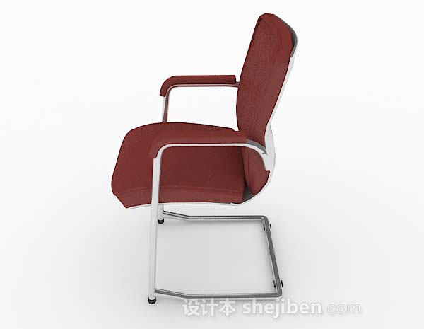 免费现代红色简约休闲椅子3d模型下载
