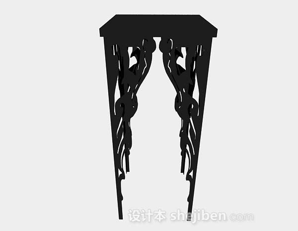 设计本个性雕刻高凳子3d模型下载