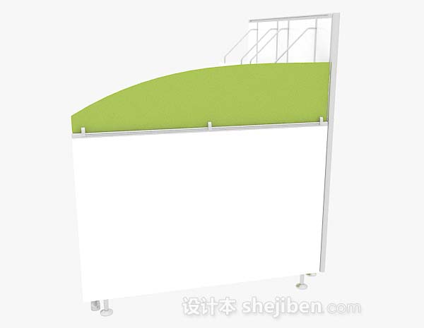 设计本绿色清新简约办公桌3d模型下载