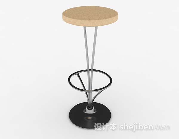 现代风格现代简约圆形吧台凳子3d模型下载