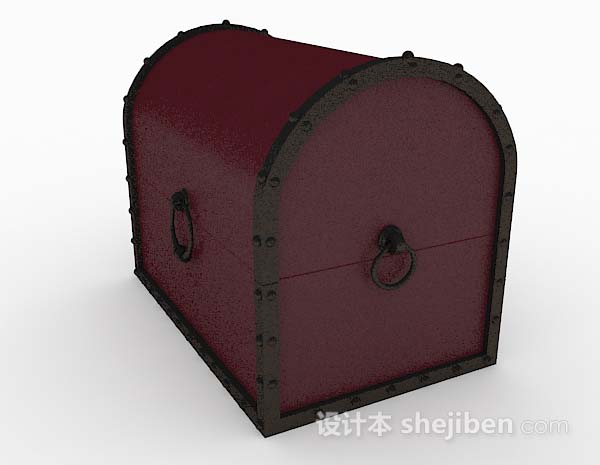 免费紫色宝箱3d模型下载