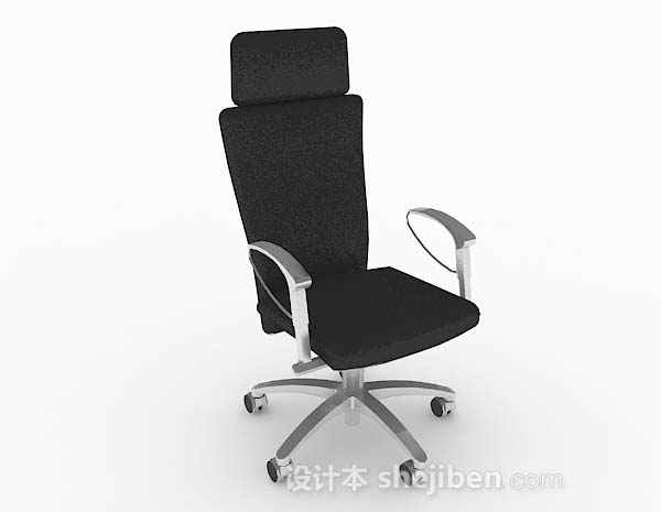 现代办公简约黑色椅3d模型下载